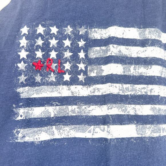 Ralph Lauren Girls 4th of July USA American Flag Ruffled T-Shirt Dress Size 5 - Picture 2 of 6